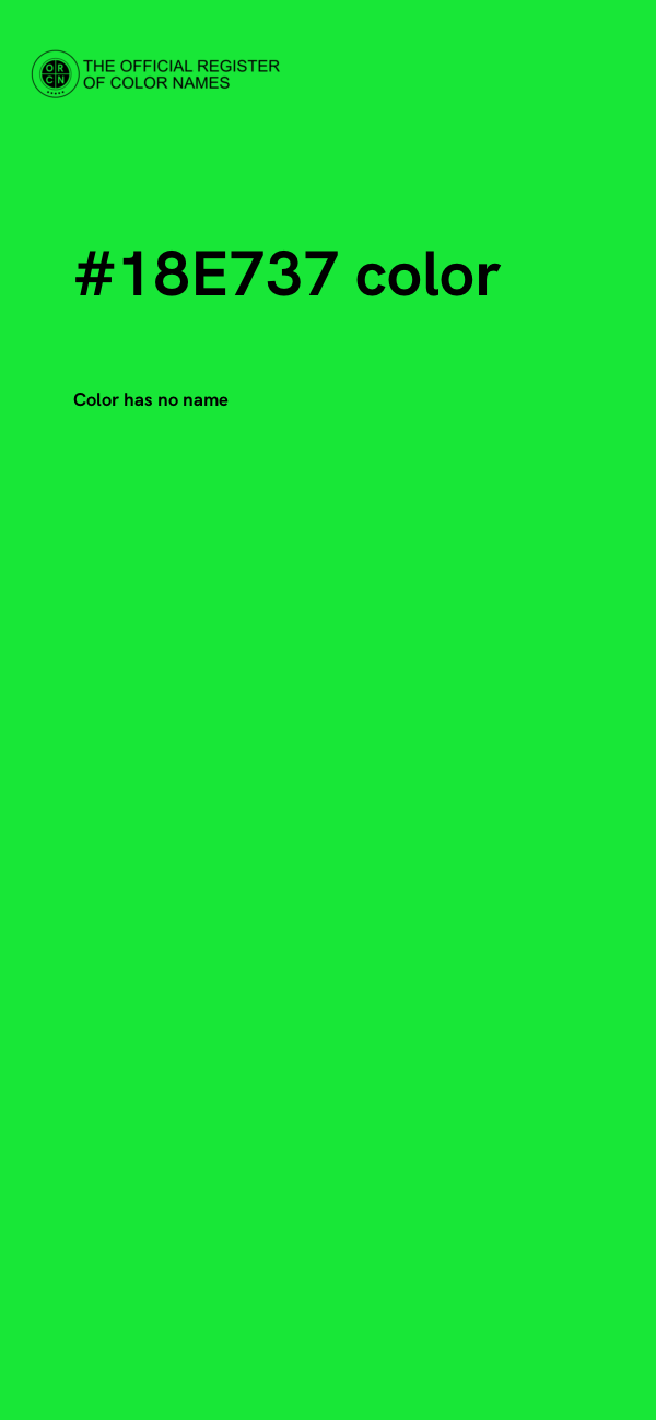 #18E737 color image