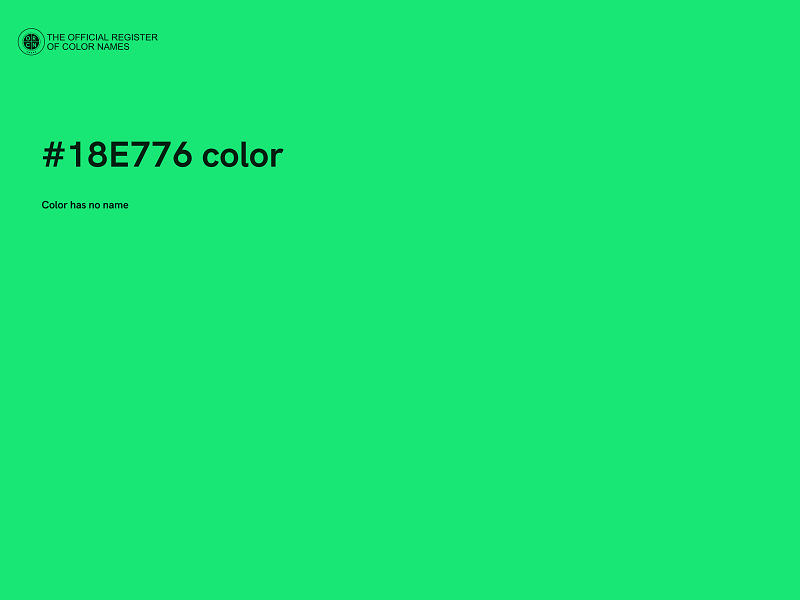 #18E776 color image