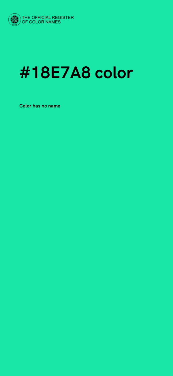 #18E7A8 color image