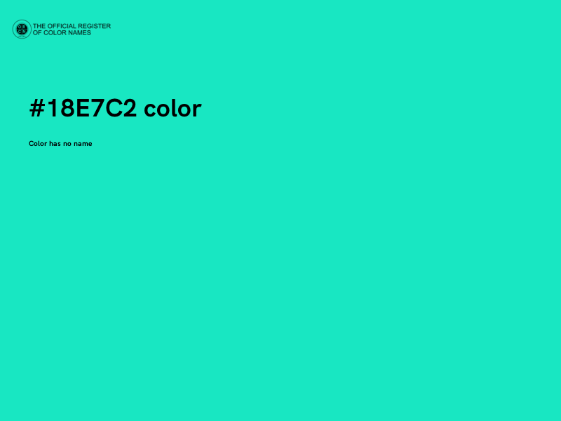 #18E7C2 color image