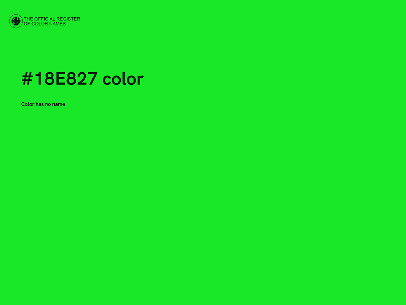 #18E827 color image