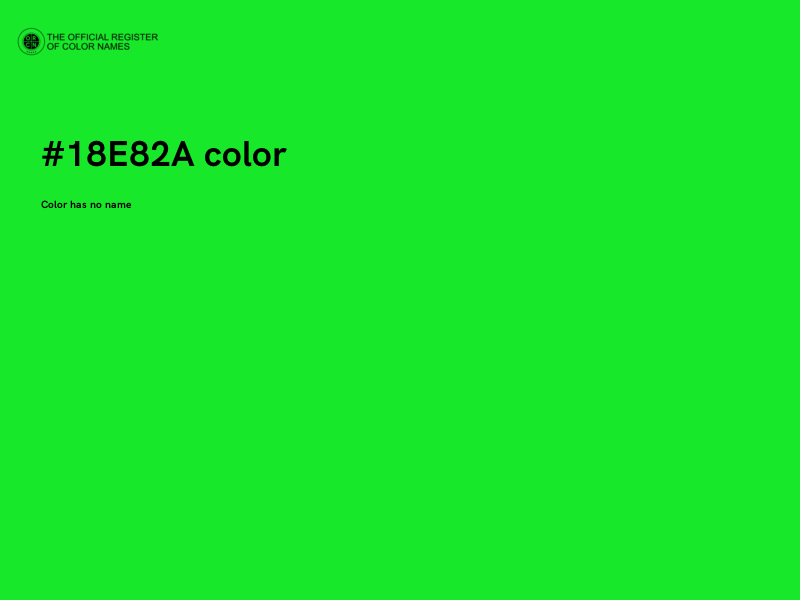 #18E82A color image
