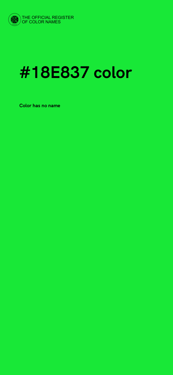 #18E837 color image