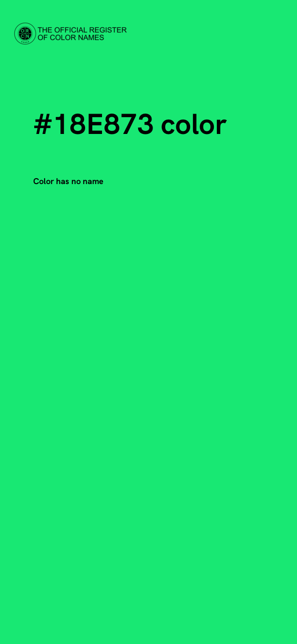 #18E873 color image