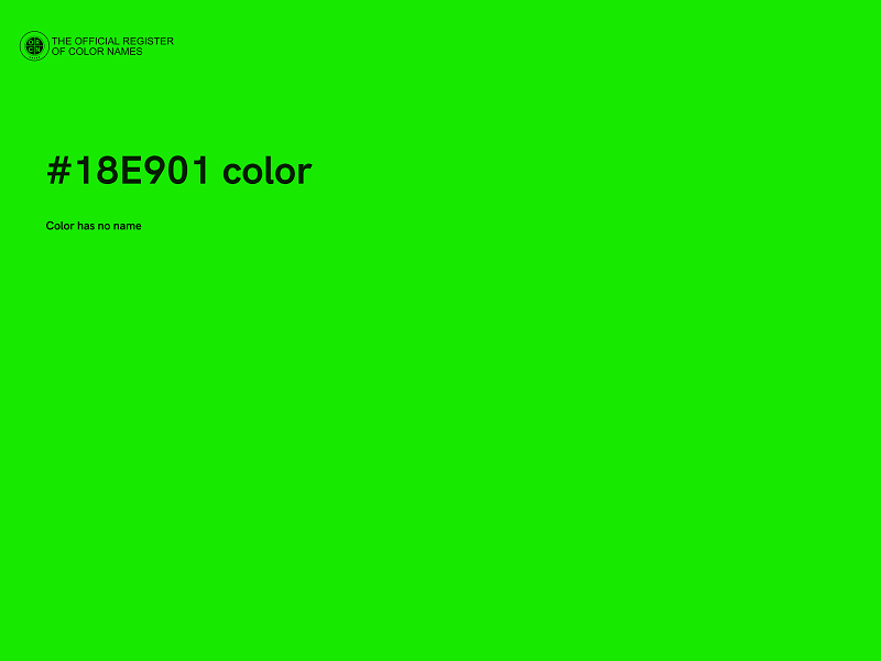 #18E901 color image