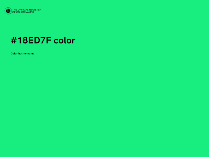 #18ED7F color image