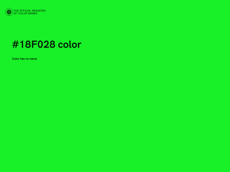 #18F028 color image