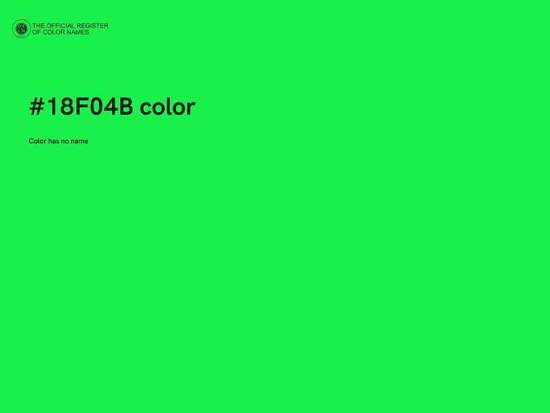 #18F04B color image