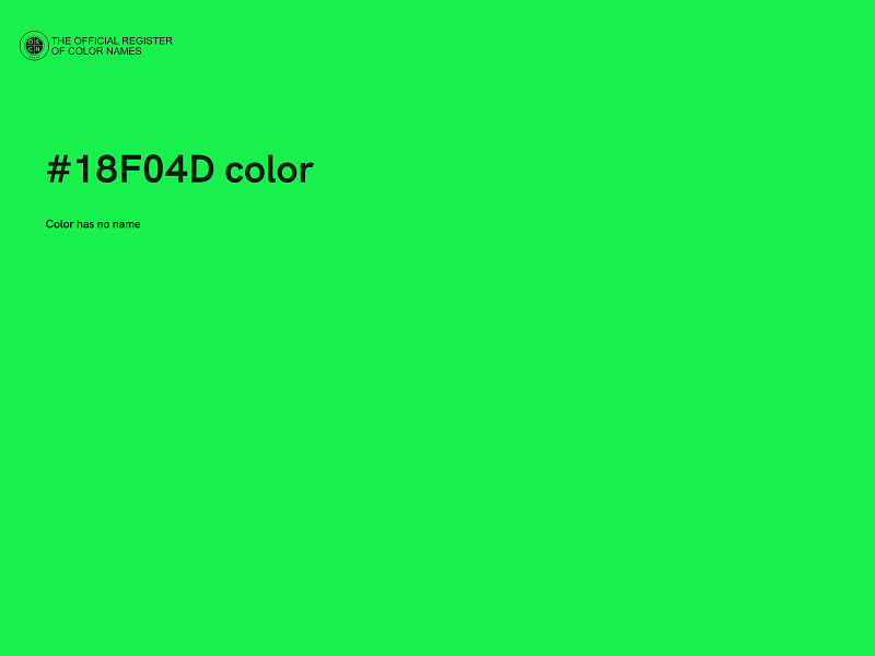 #18F04D color image