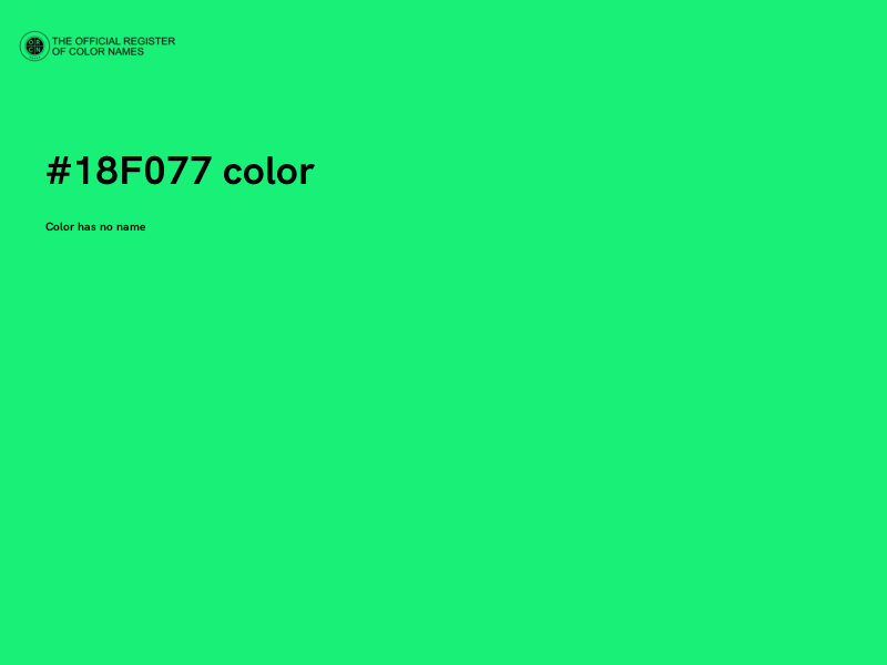 #18F077 color image