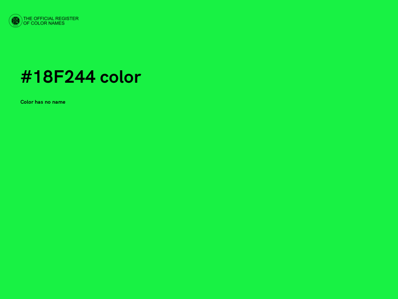#18F244 color image