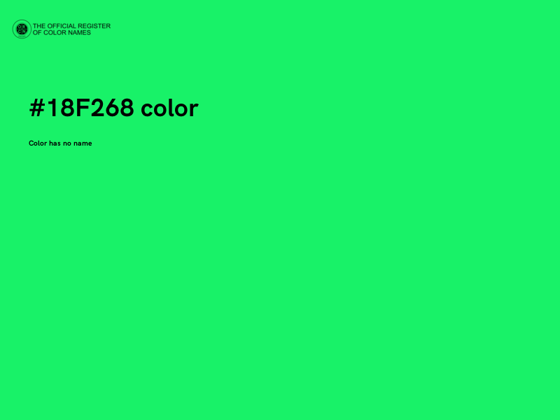 #18F268 color image