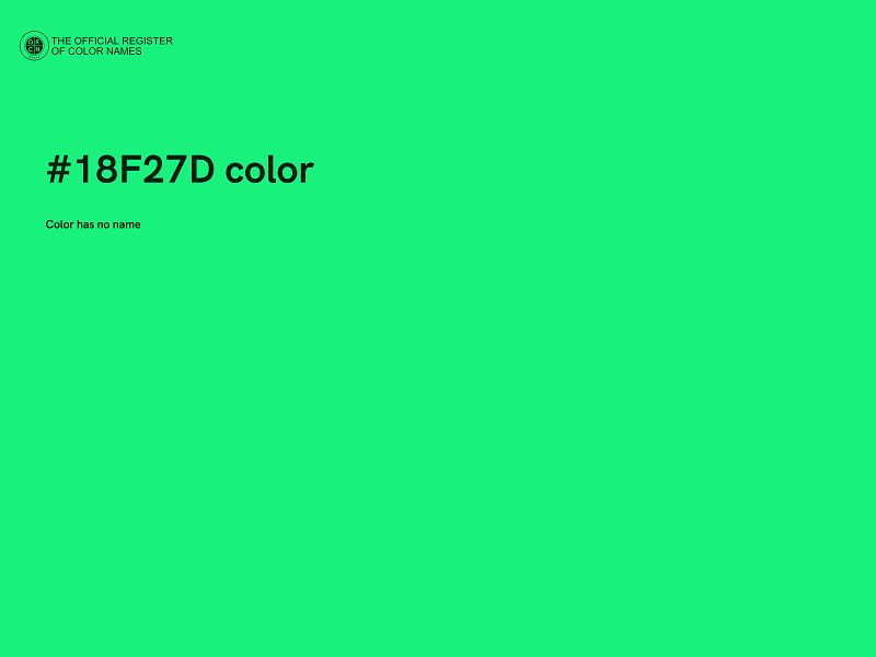 #18F27D color image