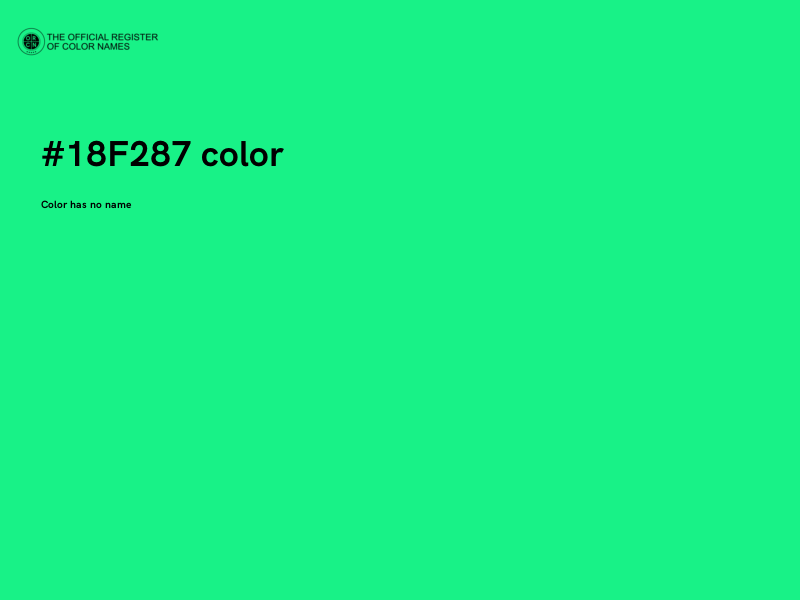#18F287 color image