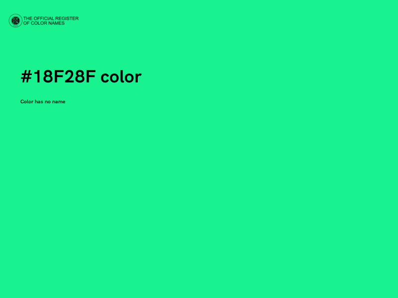 #18F28F color image