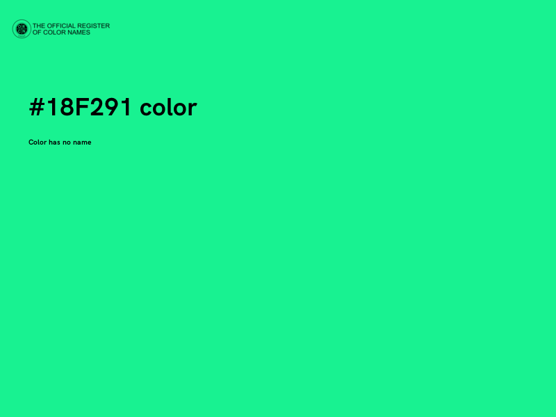 #18F291 color image