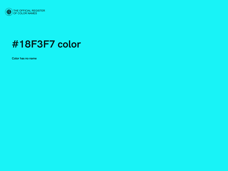 #18F3F7 color image