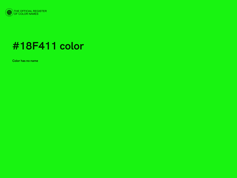 #18F411 color image