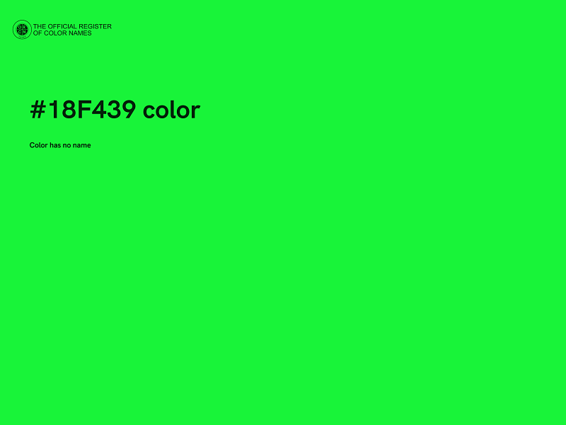 #18F439 color image