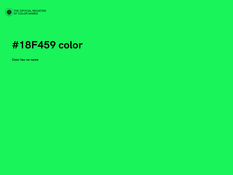 #18F459 color image
