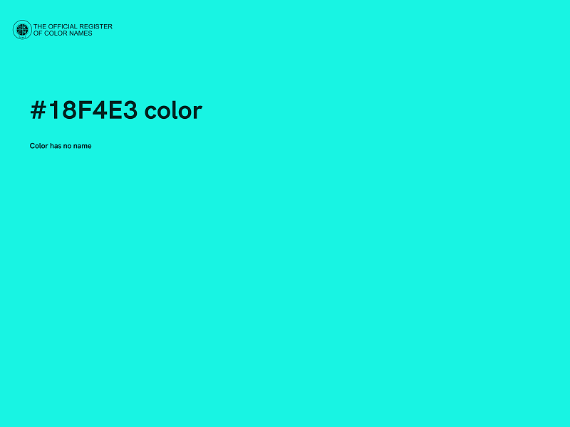 #18F4E3 color image