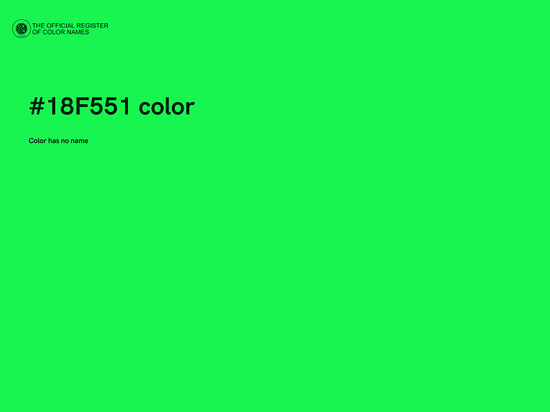 #18F551 color image