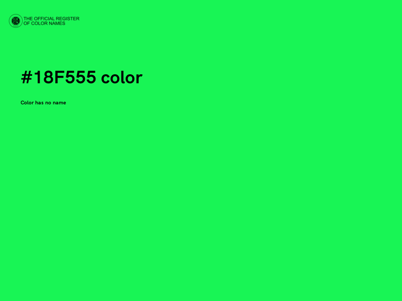 #18F555 color image