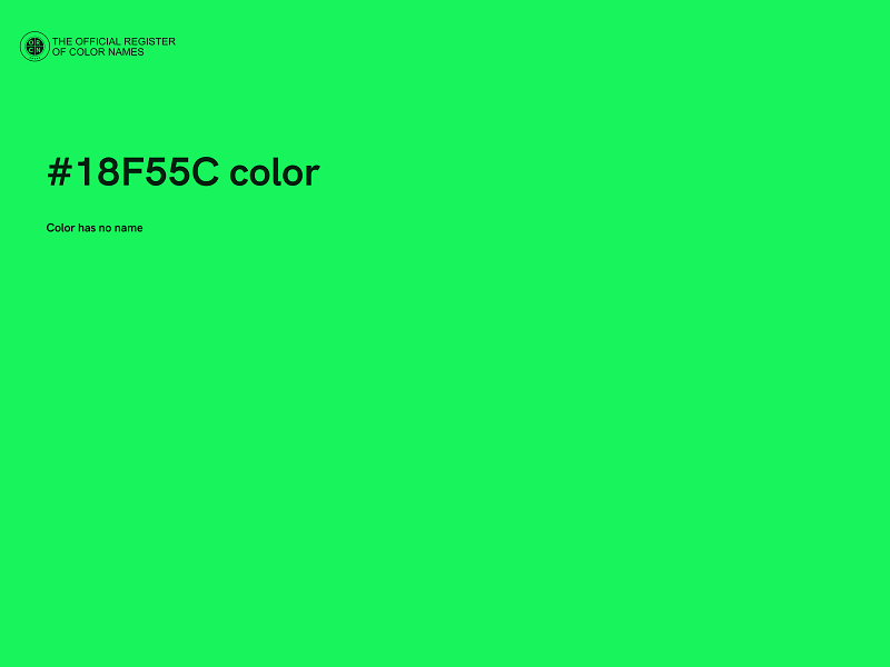 #18F55C color image