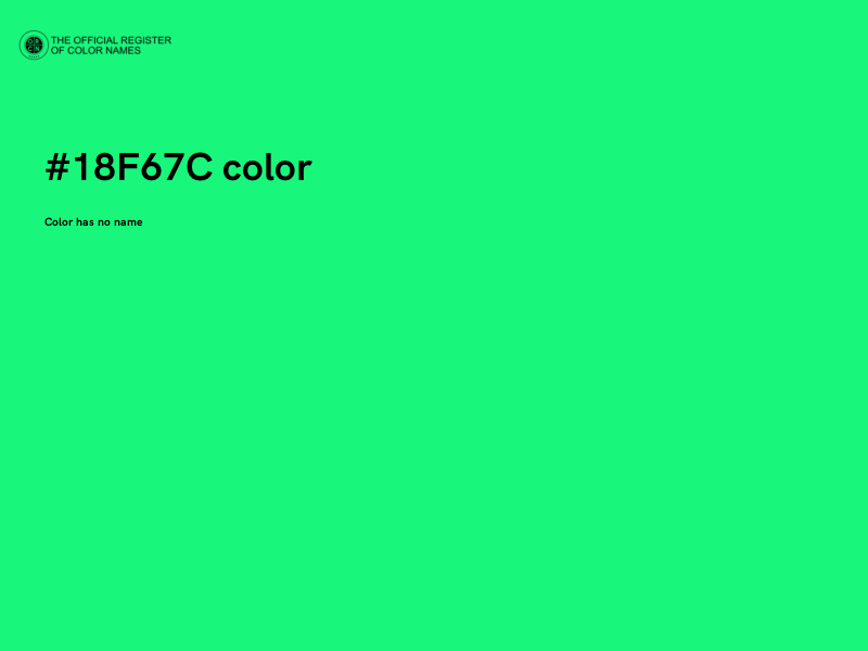 #18F67C color image