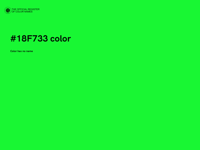 #18F733 color image