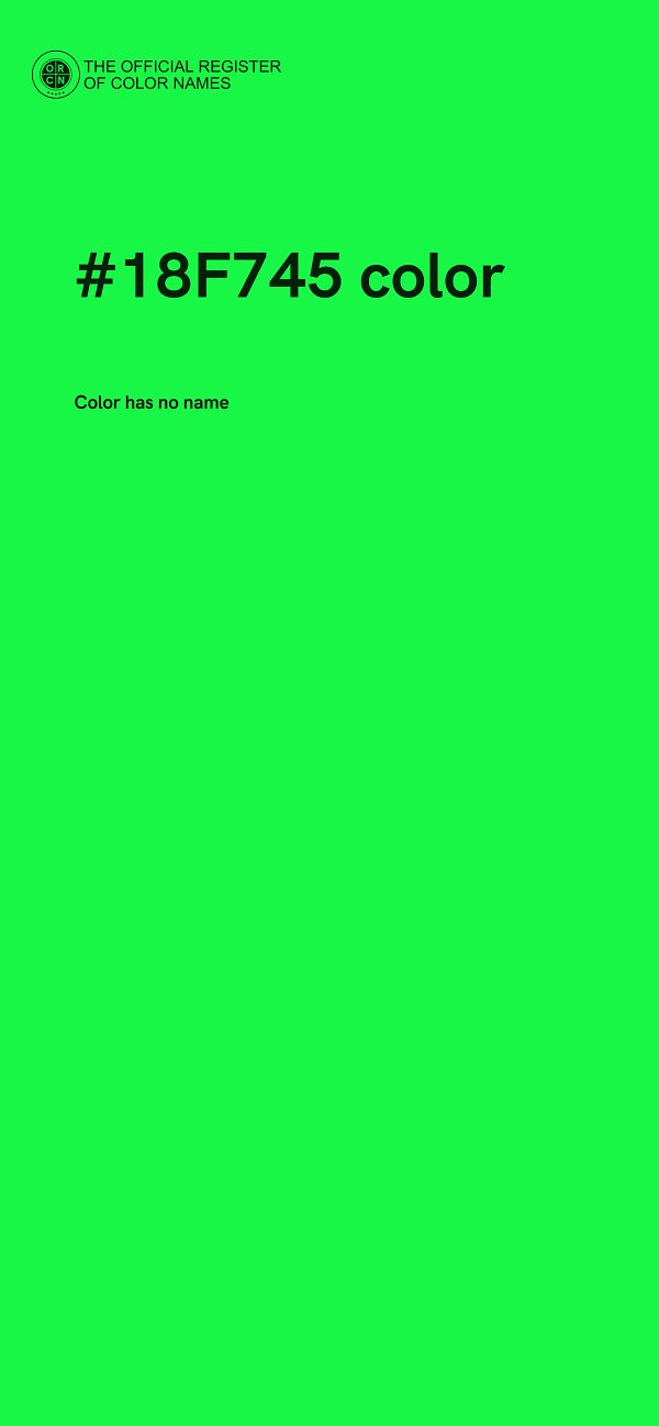 #18F745 color image