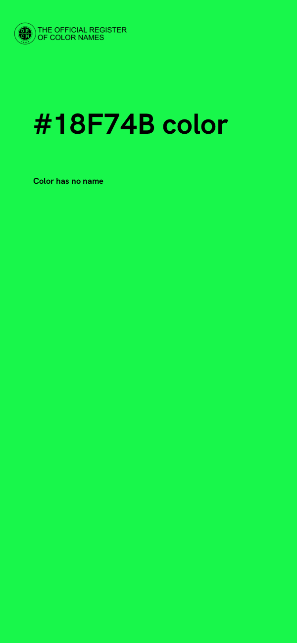 #18F74B color image