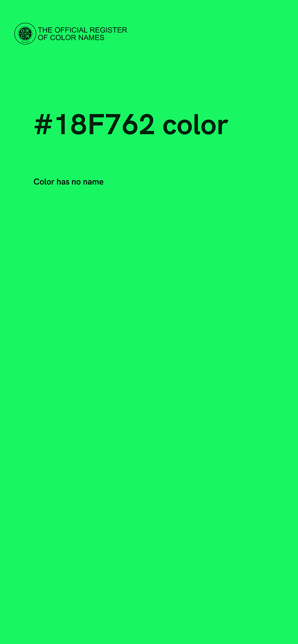 #18F762 color image