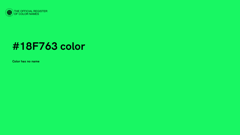 #18F763 color image