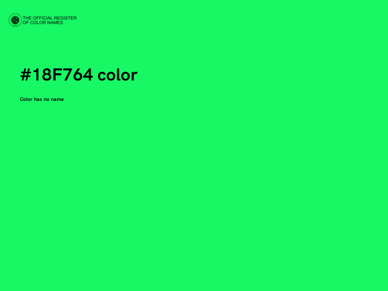 #18F764 color image
