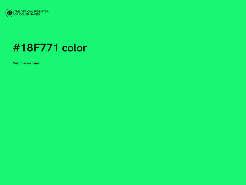 #18F771 color image