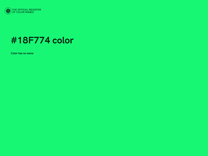 #18F774 color image