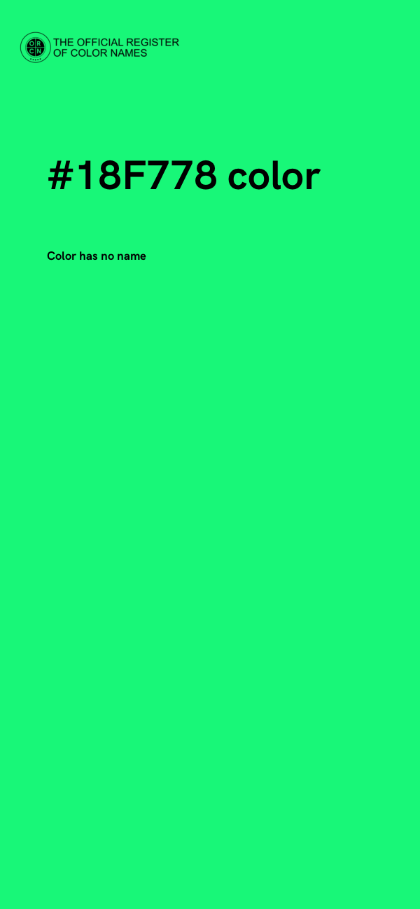 #18F778 color image
