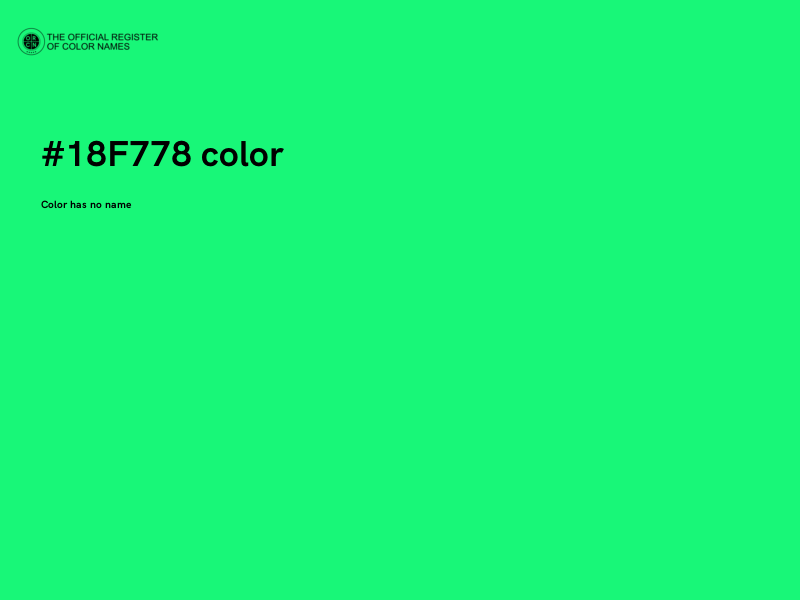 #18F778 color image