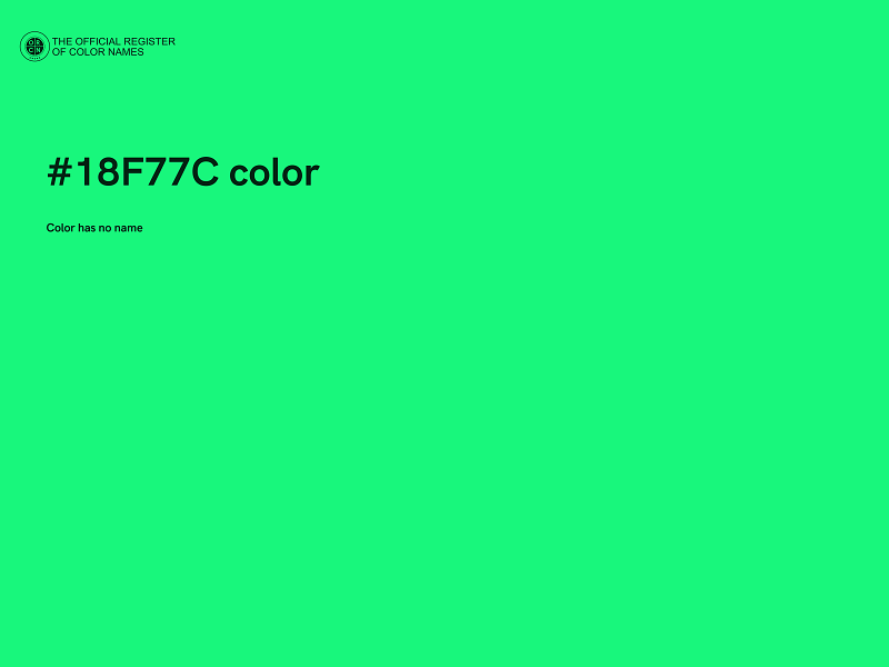 #18F77C color image