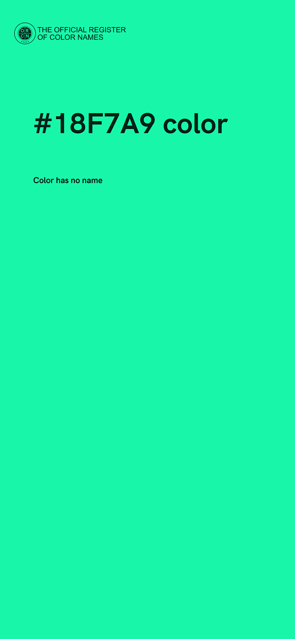 #18F7A9 color image