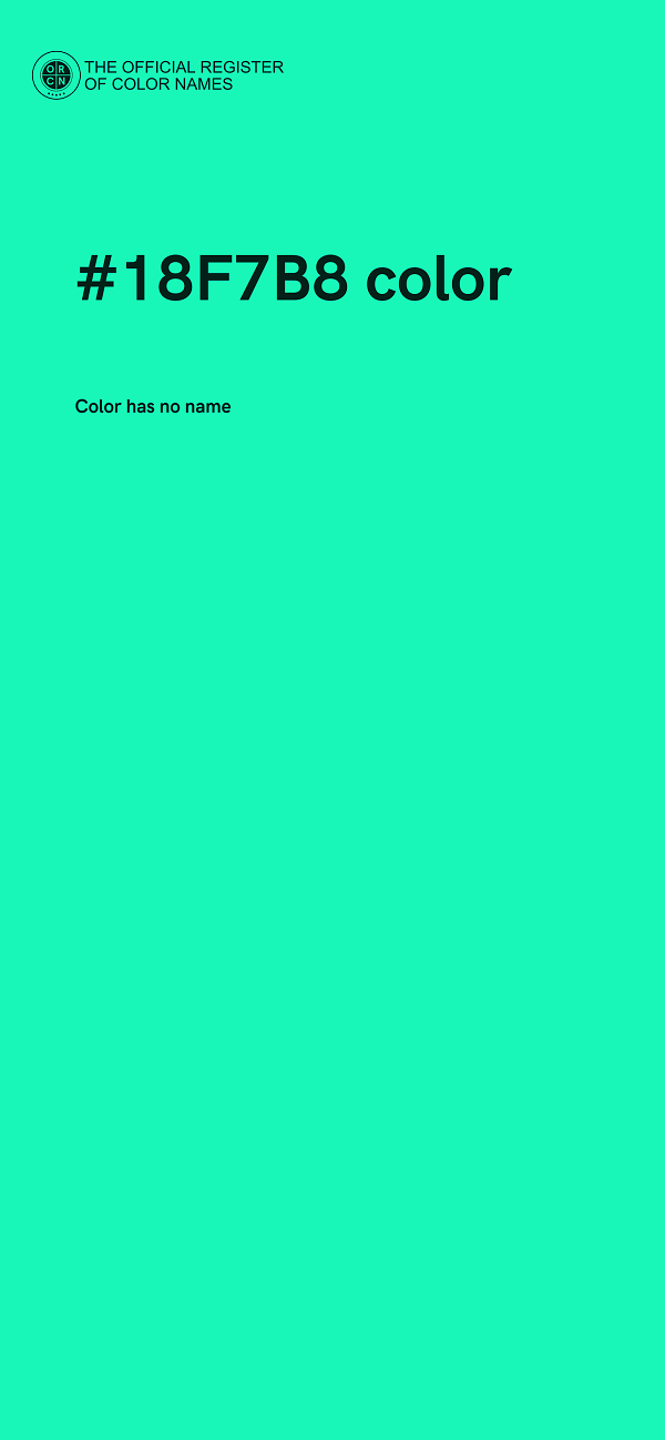 #18F7B8 color image