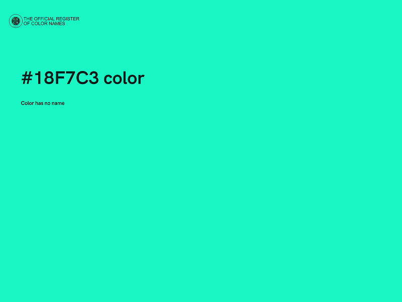 #18F7C3 color image