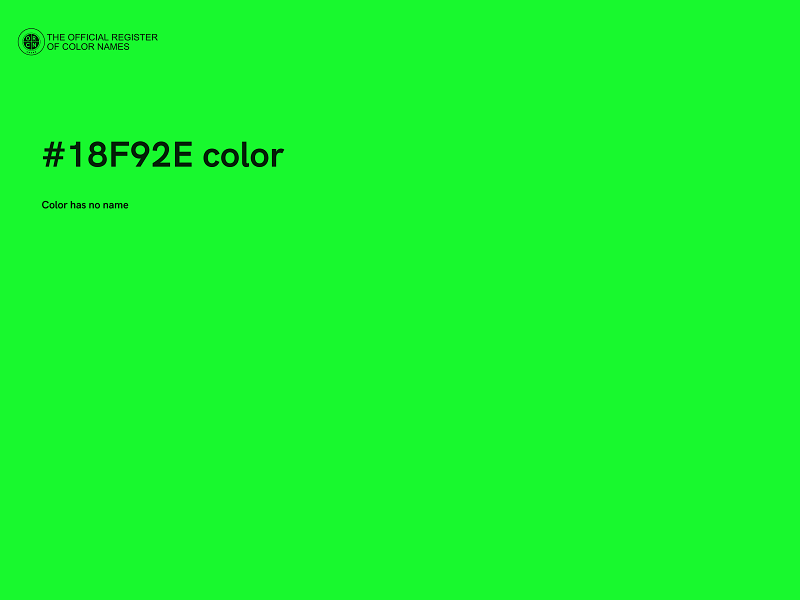 #18F92E color image