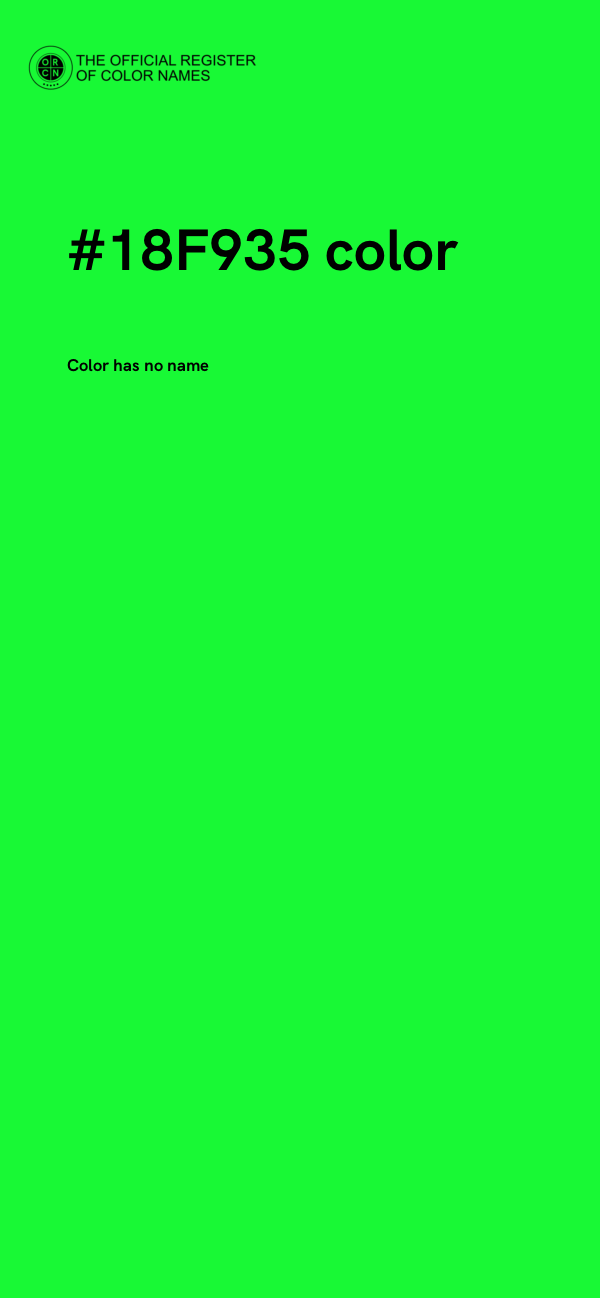 #18F935 color image