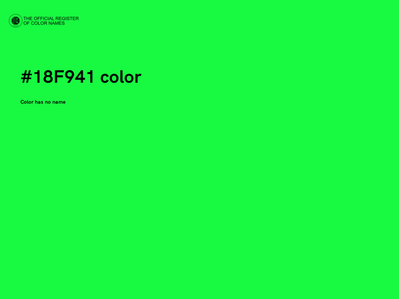 #18F941 color image