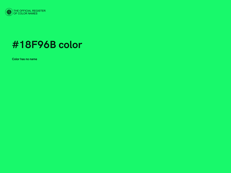 #18F96B color image