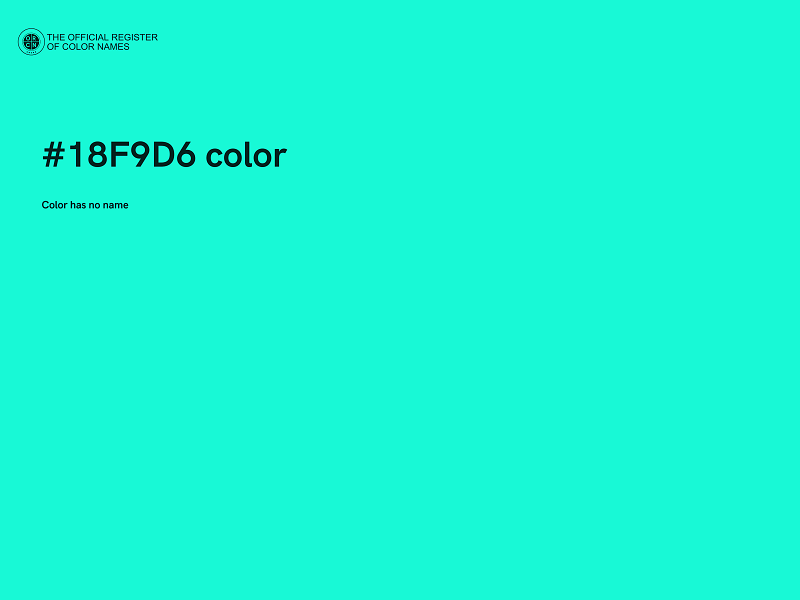 #18F9D6 color image