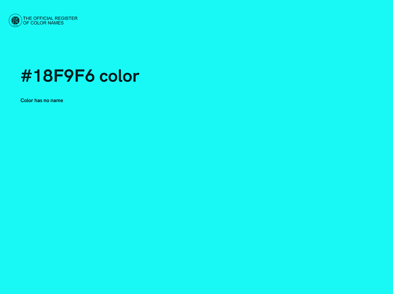 #18F9F6 color image