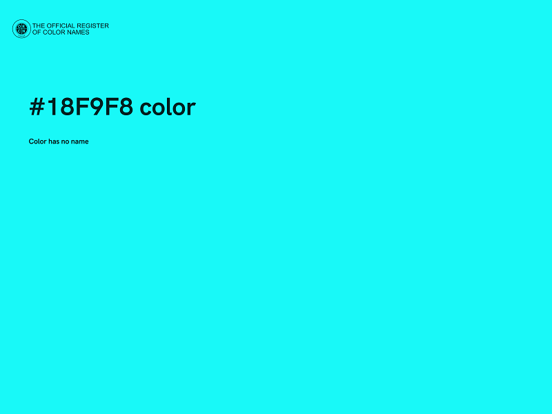 #18F9F8 color image